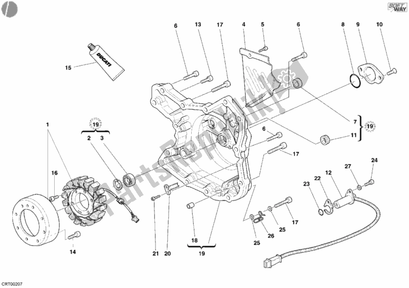 Todas las partes para Cubierta Del Generador de Ducati Supersport 1000 SS 2005